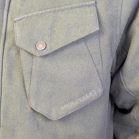 Merrell Green Utility Jacket With Many Pockets, Size Large - Picture 11 of 12